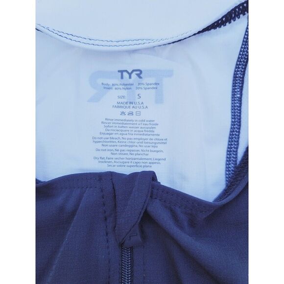 TYR Triathlon Women's Black White Singlet Tank SCFX6A Tri Competitor Size S - Picture 3 of 11